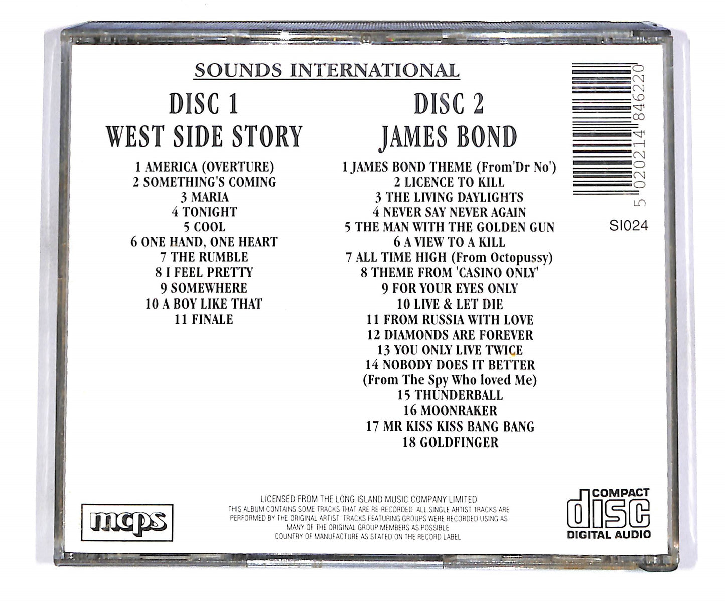 EBOND Various - West Side Story / James Bond (2 dischi) CD CD061408