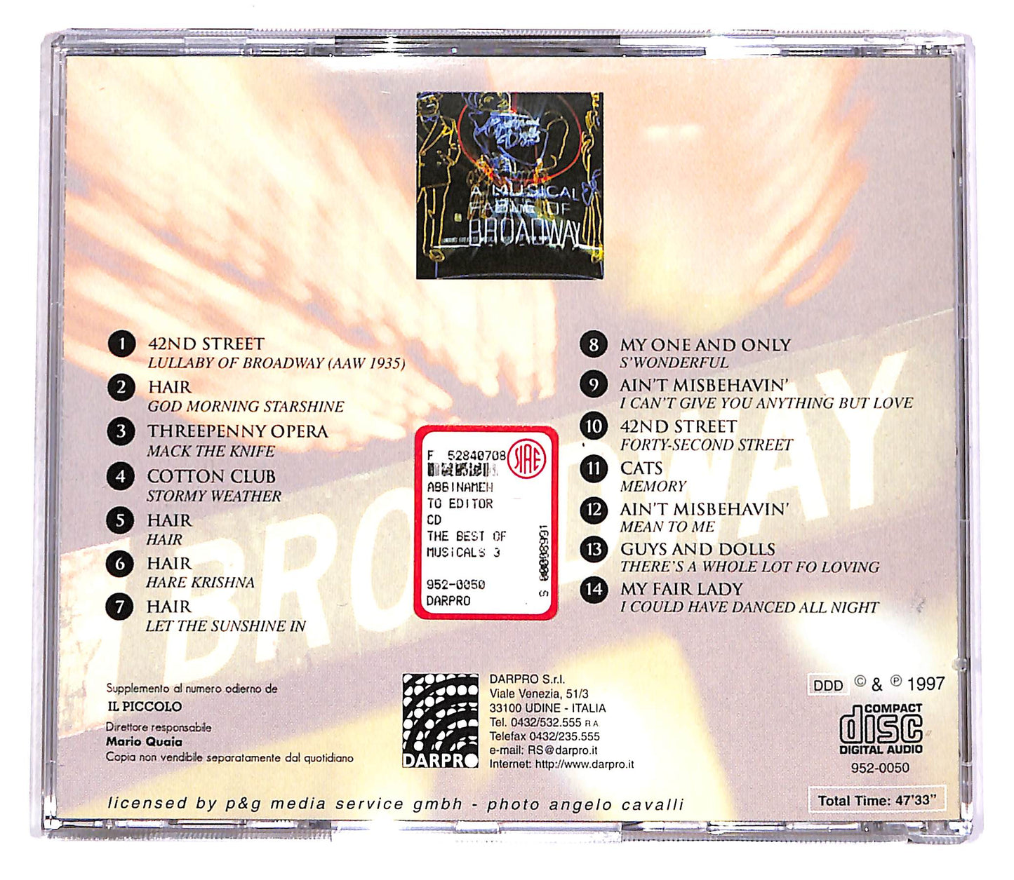 EBOND Il Piccolo - The Best Of Musicals - Volume 3 EDITORIALE CD CD061436