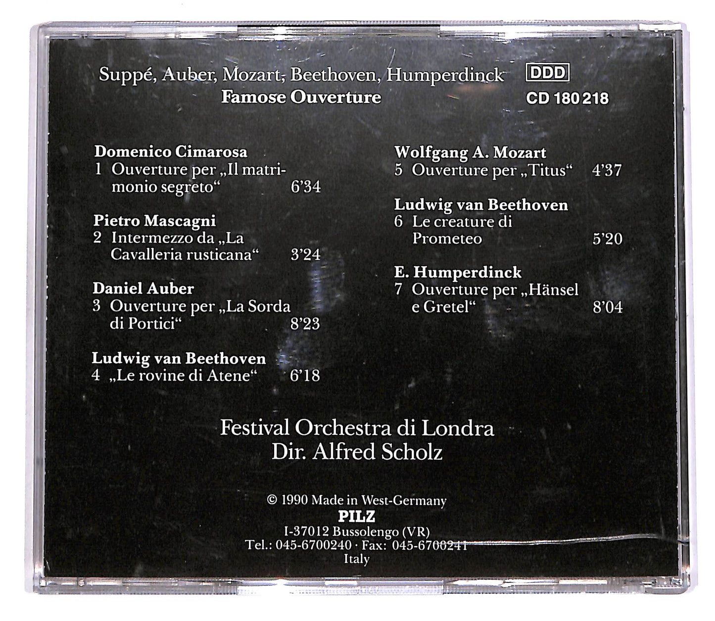 EBOND Suppe, Auber, Mozart, Beethoven - Famose Ouverture 2 EDITORIA CD CD061509