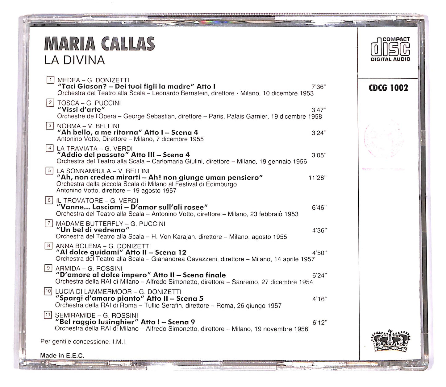 EBOND Maria Callas - La Divina EDITORIALE CD CD061517