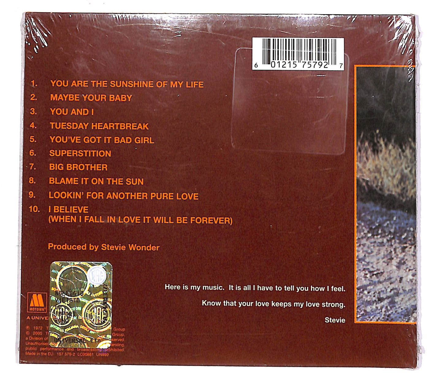 EBOND Stevie Wonder - Talking Book CD CD061555