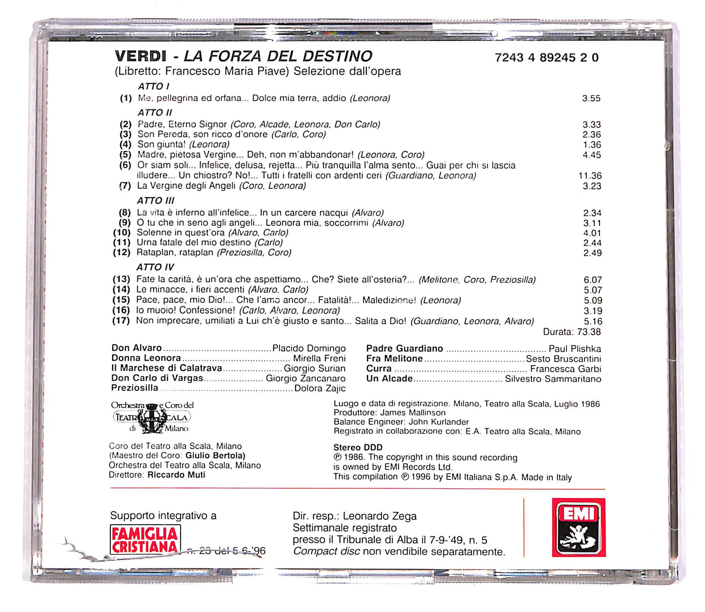 EBOND Verdi - La Forza Del Destino - Le Pagine Piu Belle EDITORIALE CD CD061620
