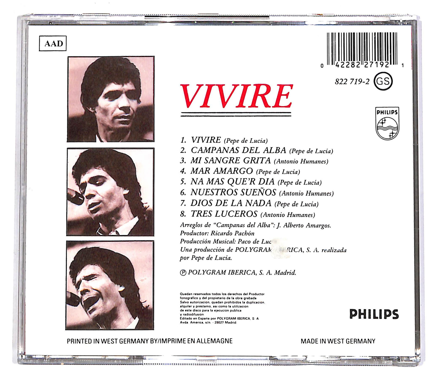 EBOND El Camaron De La Isla Con Paco De Lucia y Tomatito - Vivire CD CD061625