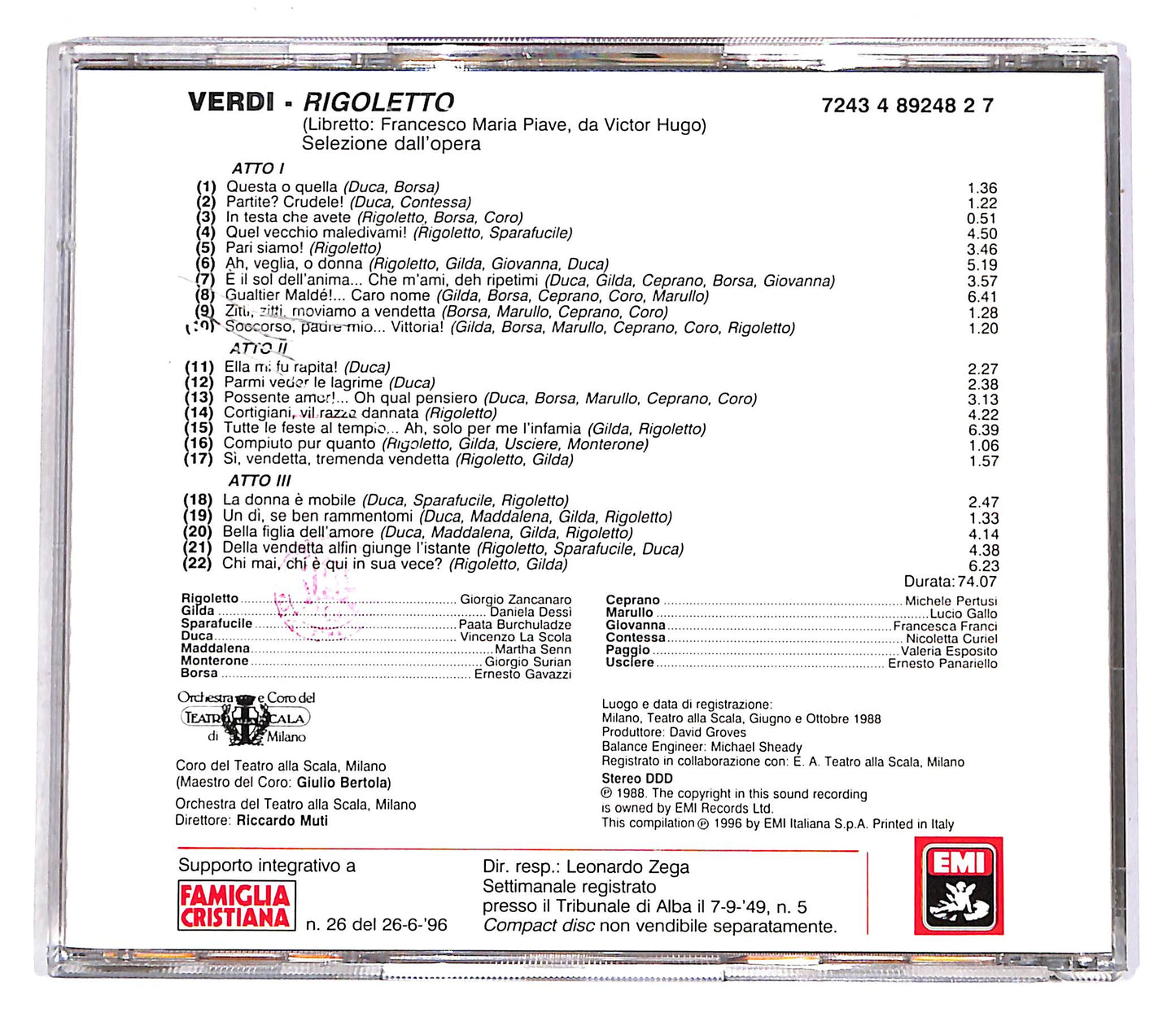 EBOND Verdi - Rigoletto - Le Pagine Piu Belle EDITORIALE CD CD061627