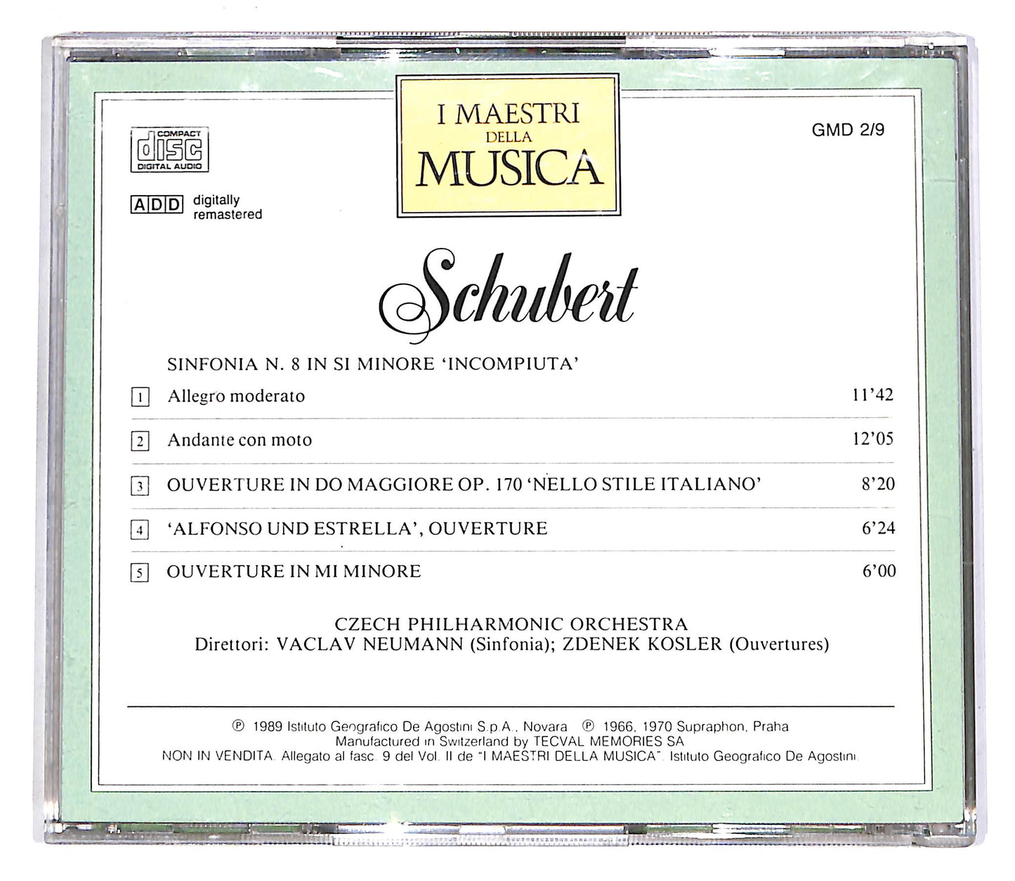 EBOND Schubert - Sinfonia N.8 In Si Minore Incompiuta EDITORIALE CD CD061649