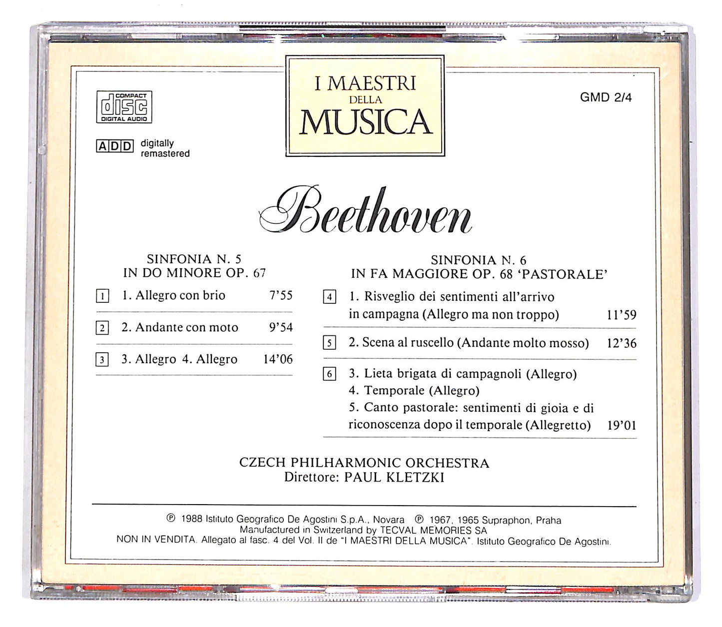 EBOND Beethoven - Sinfonia N.5 - Sinfonia N.6 EDITORIALE CD CD061651