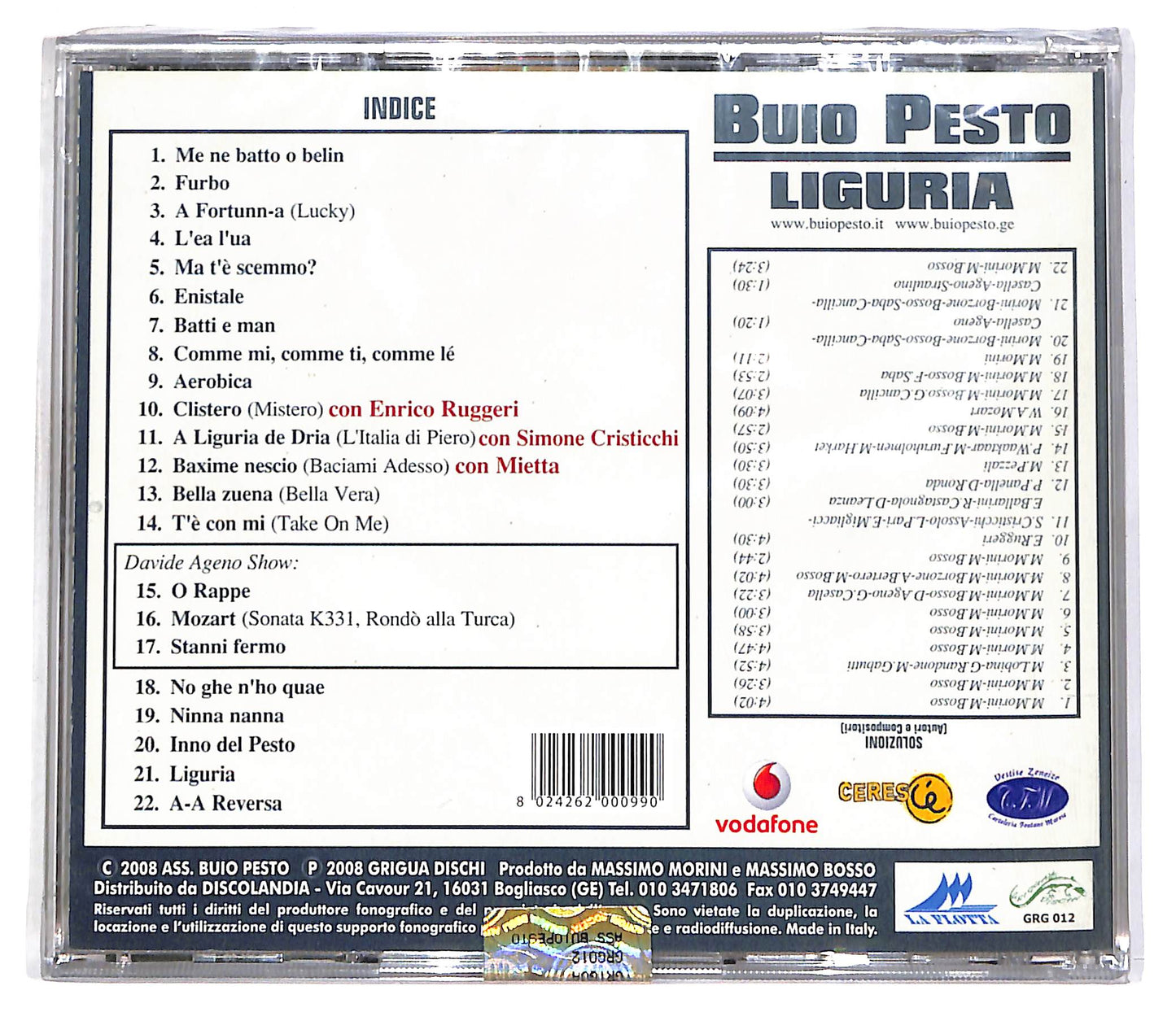 EBOND Buio Pesto - Liguria CD CD061727