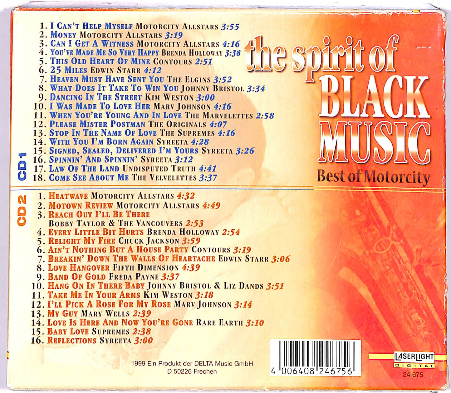 EBOND Various - The Spirit Of Black Music Best Of Motorcity CD CD061910