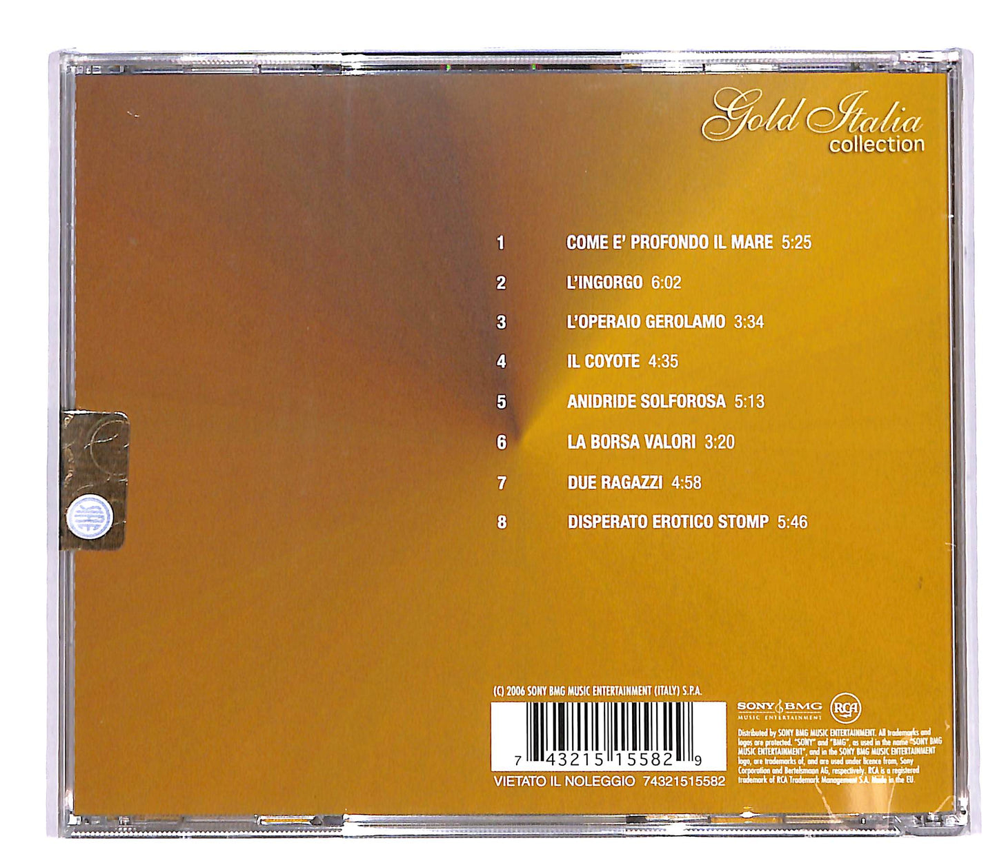 EBOND Lucio Dalla - Lucio Dalla CD CD061919