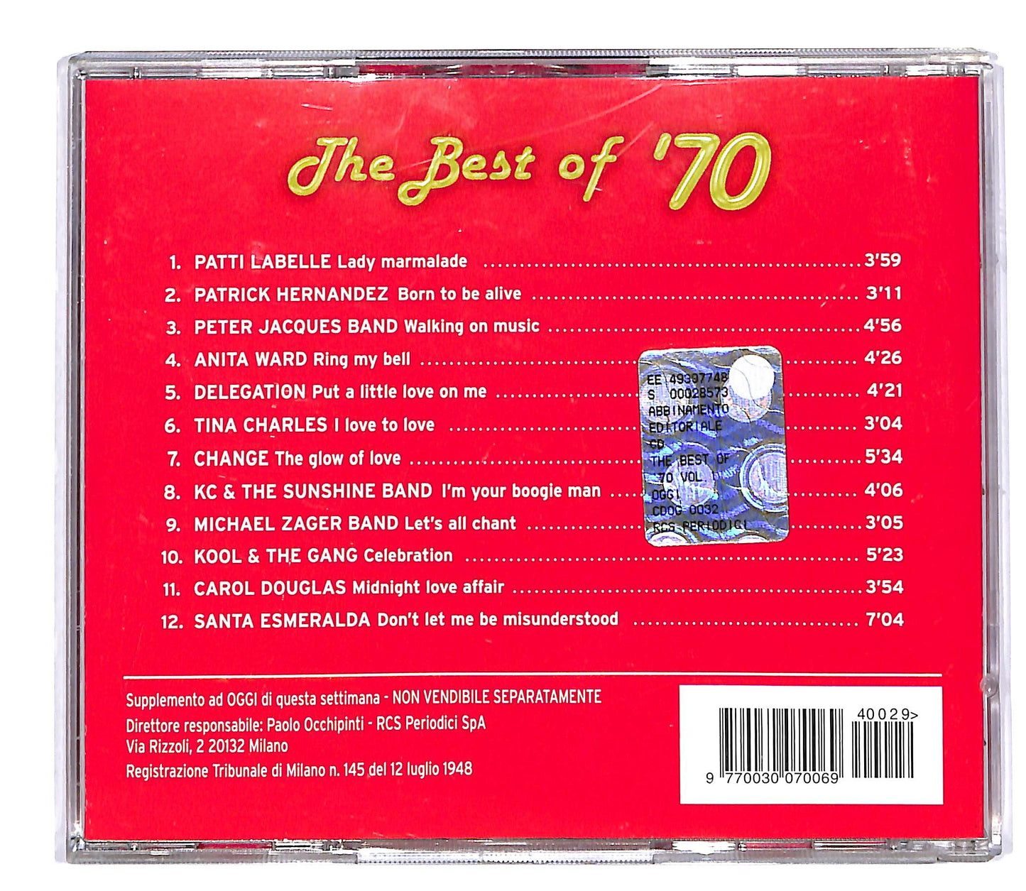 EBOND Various - The Best Of '70 Volume 1 EDITORIALE CD CD062011