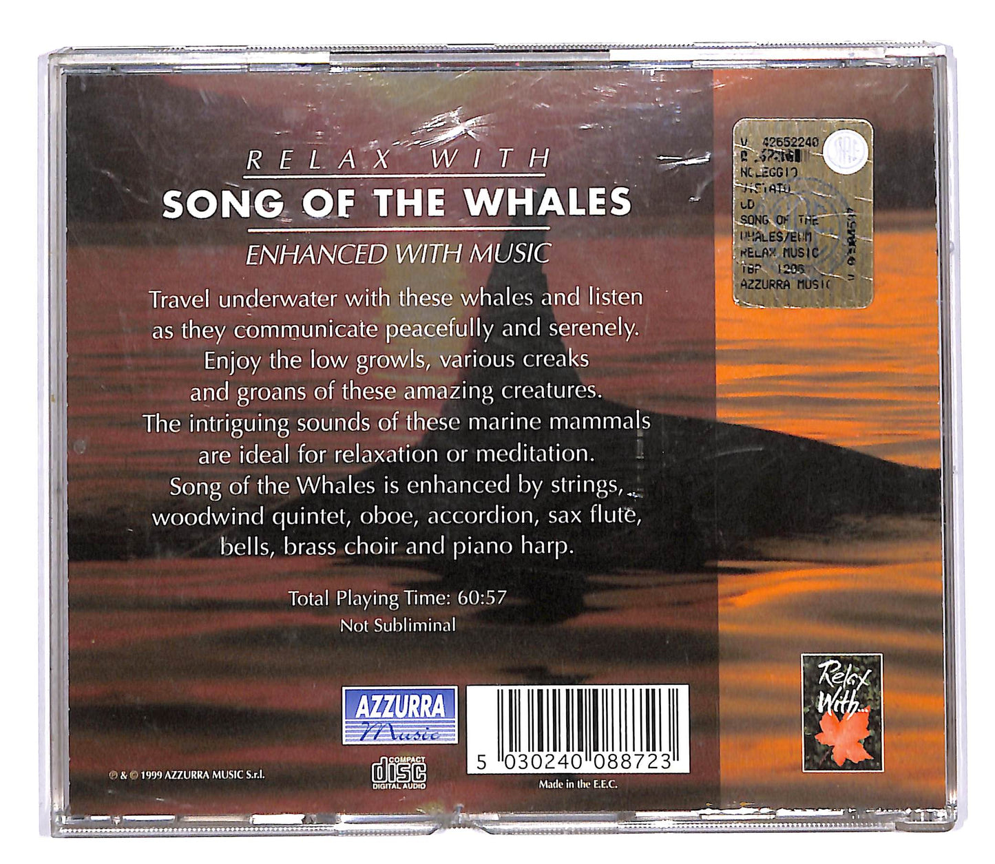 EBOND Various - Relax With... Song Of Whales CD CD062118