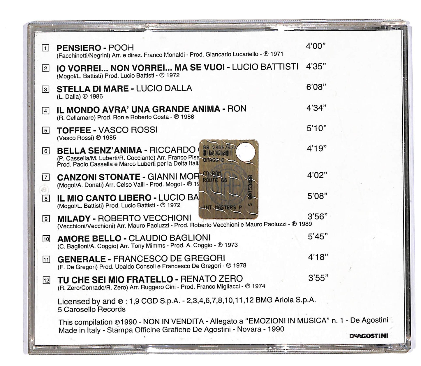 EBOND Various - Emozioni In Musica EDITORIALE CD CD062144