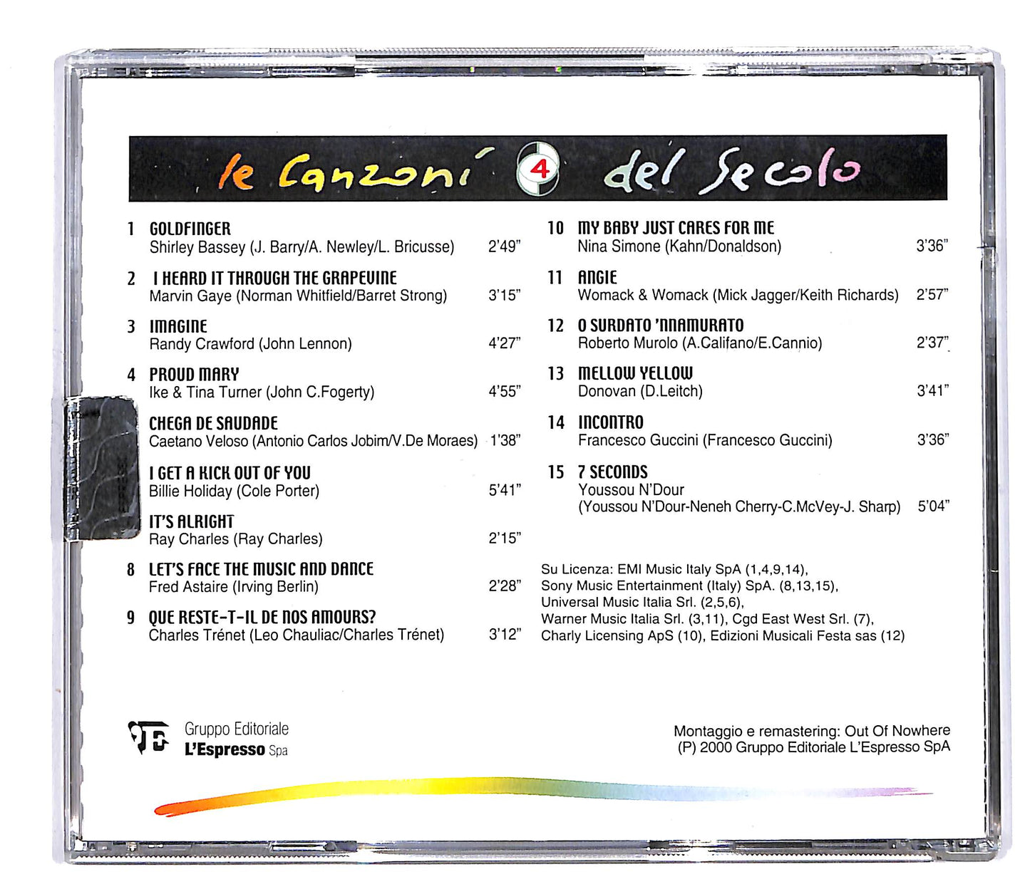 EBOND Various - Le Canzoni Del Secolo - 4 EDITORIALE CD CD062311