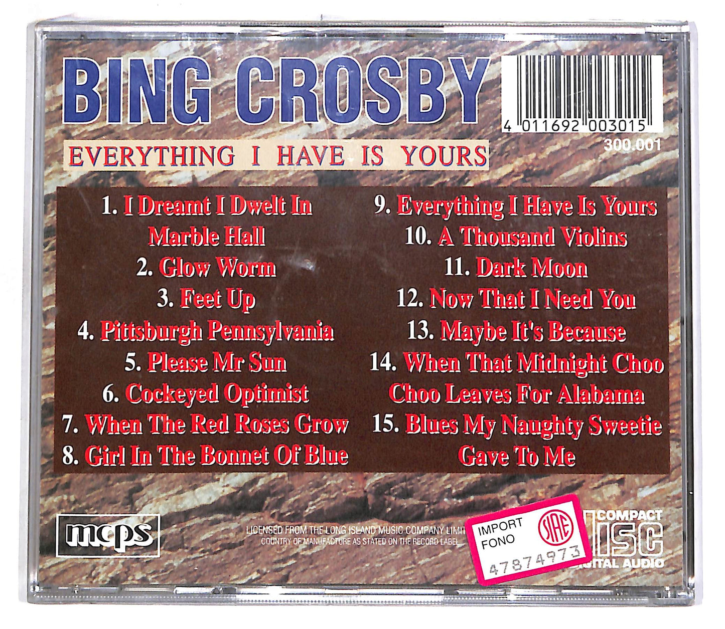 EBOND Bing Crosby - Everything I Have Is Yours CD CD062515