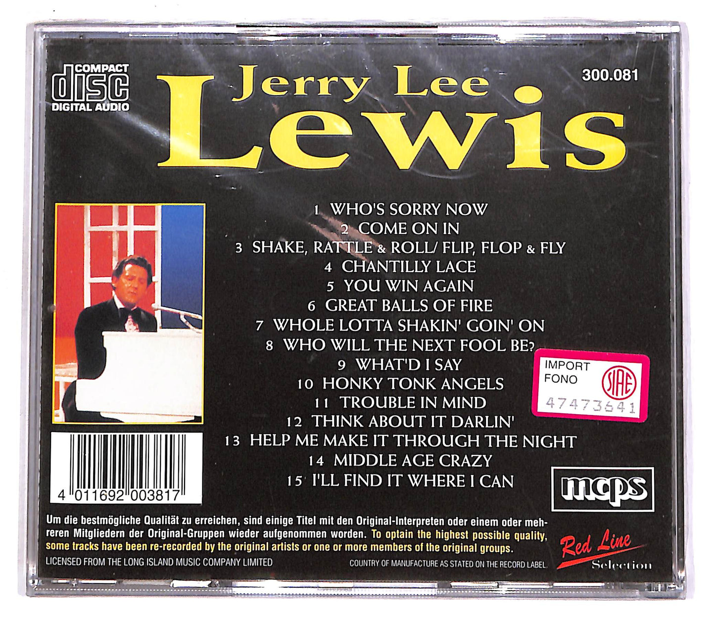 EBOND Jerry Lee Lewis - Live In Concert CD CD062607