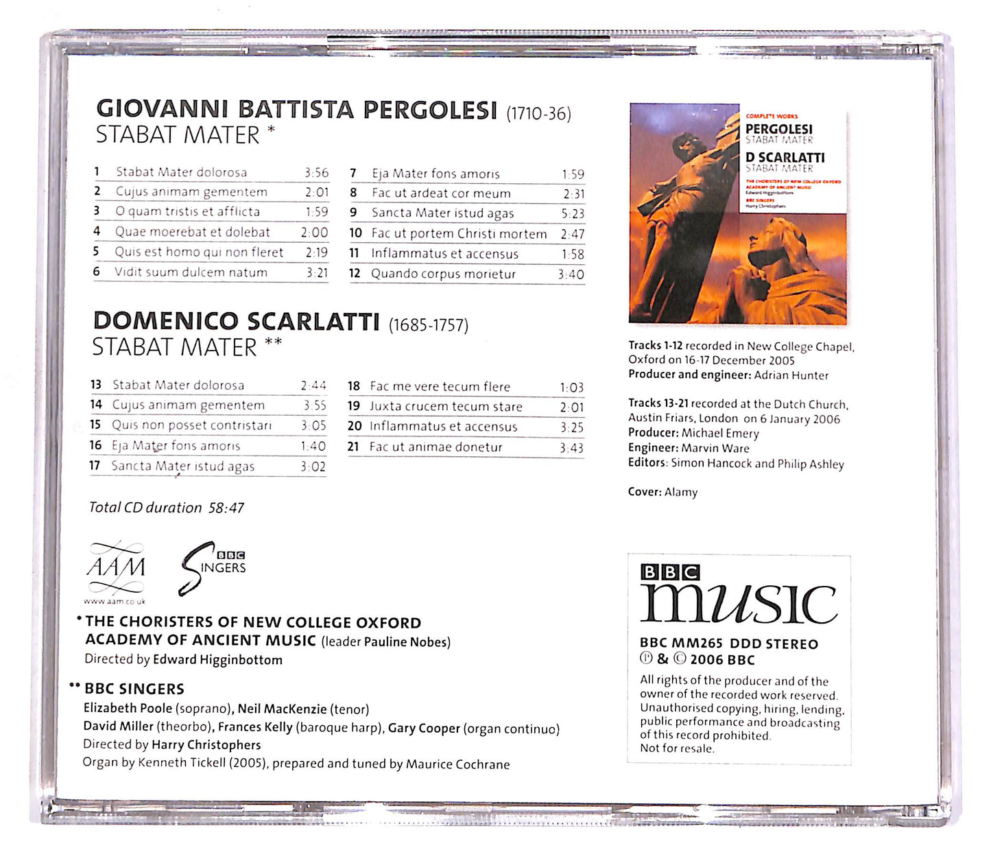 EBOND Pergolesi - Stabat Mater - D Scarlatti - Stabat Mater EDITORIA CD CD062641