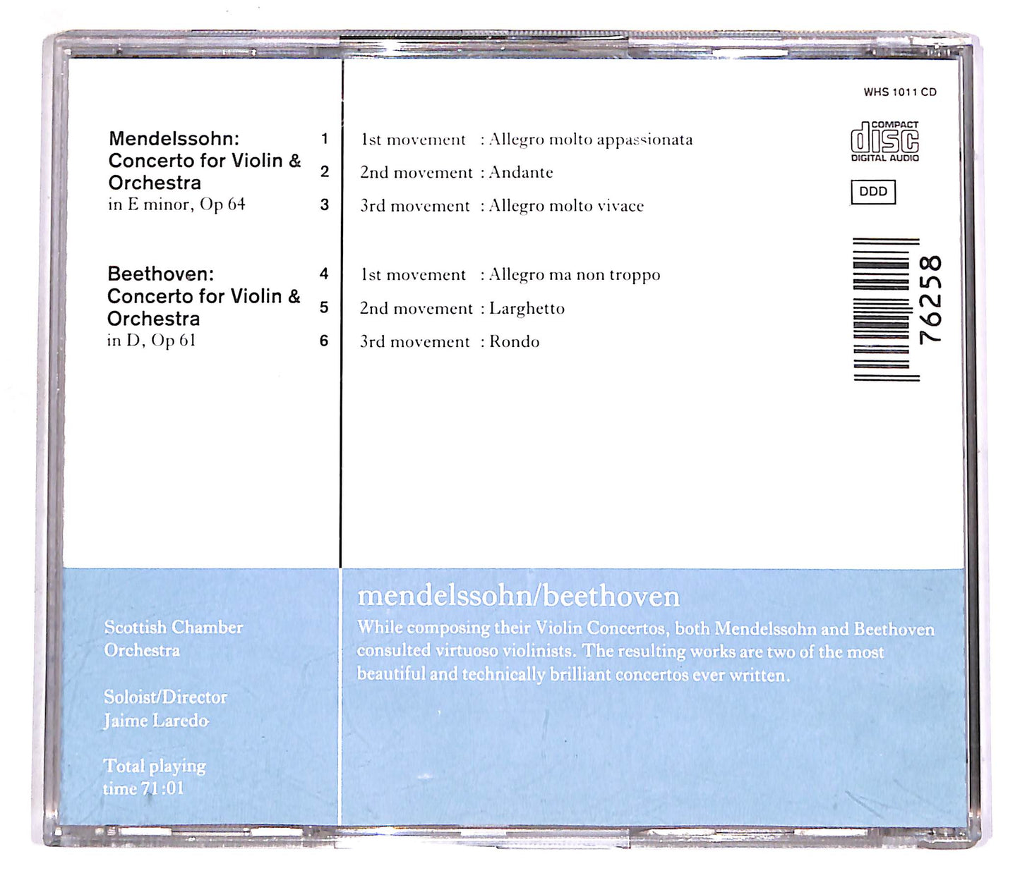 EBOND Mendelssohn Op.64 - Beethoven Op.61 CD CD062645