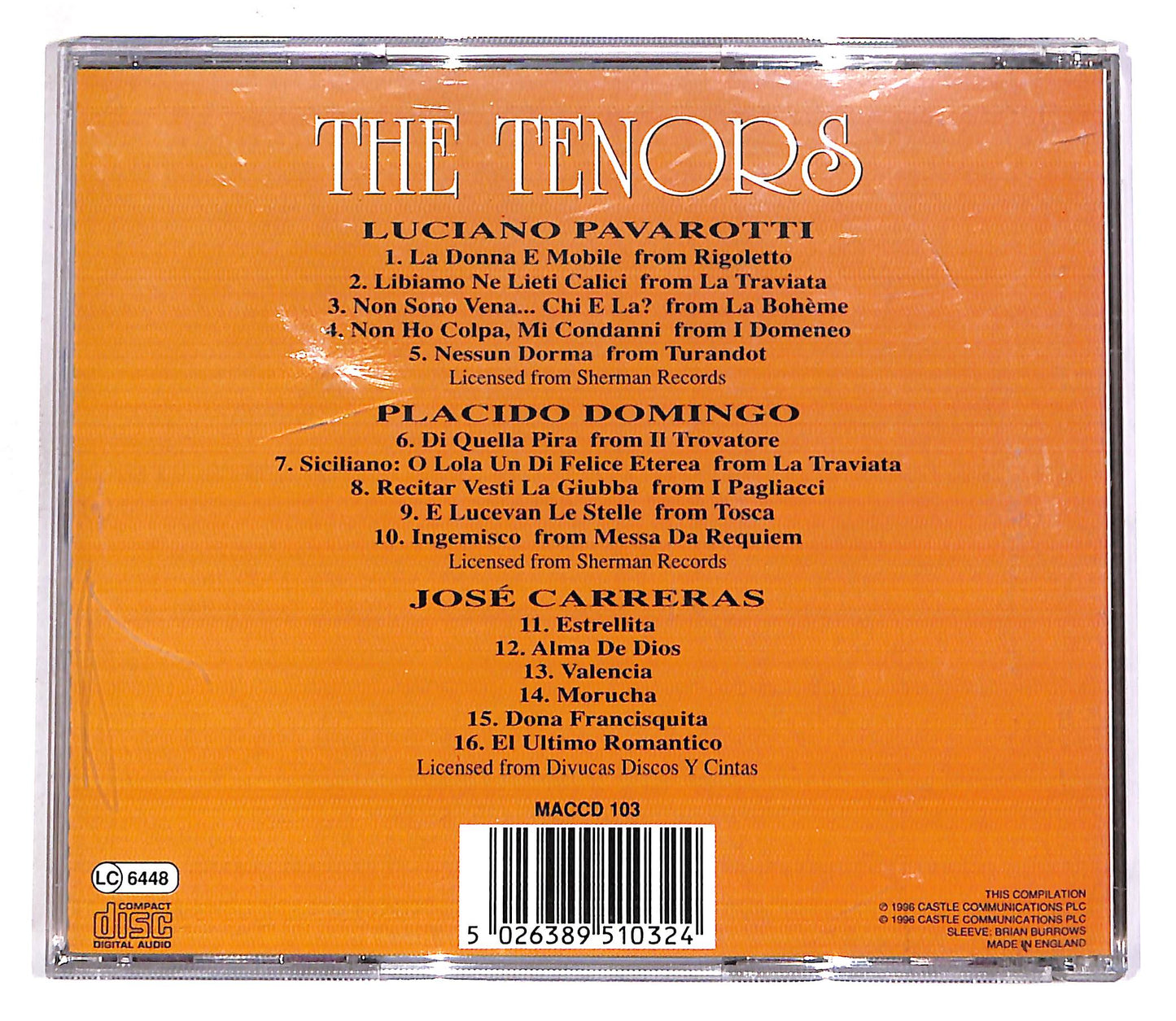 EBOND The Tenors - Pavarotti, Domingo, Carreras CD CD062655