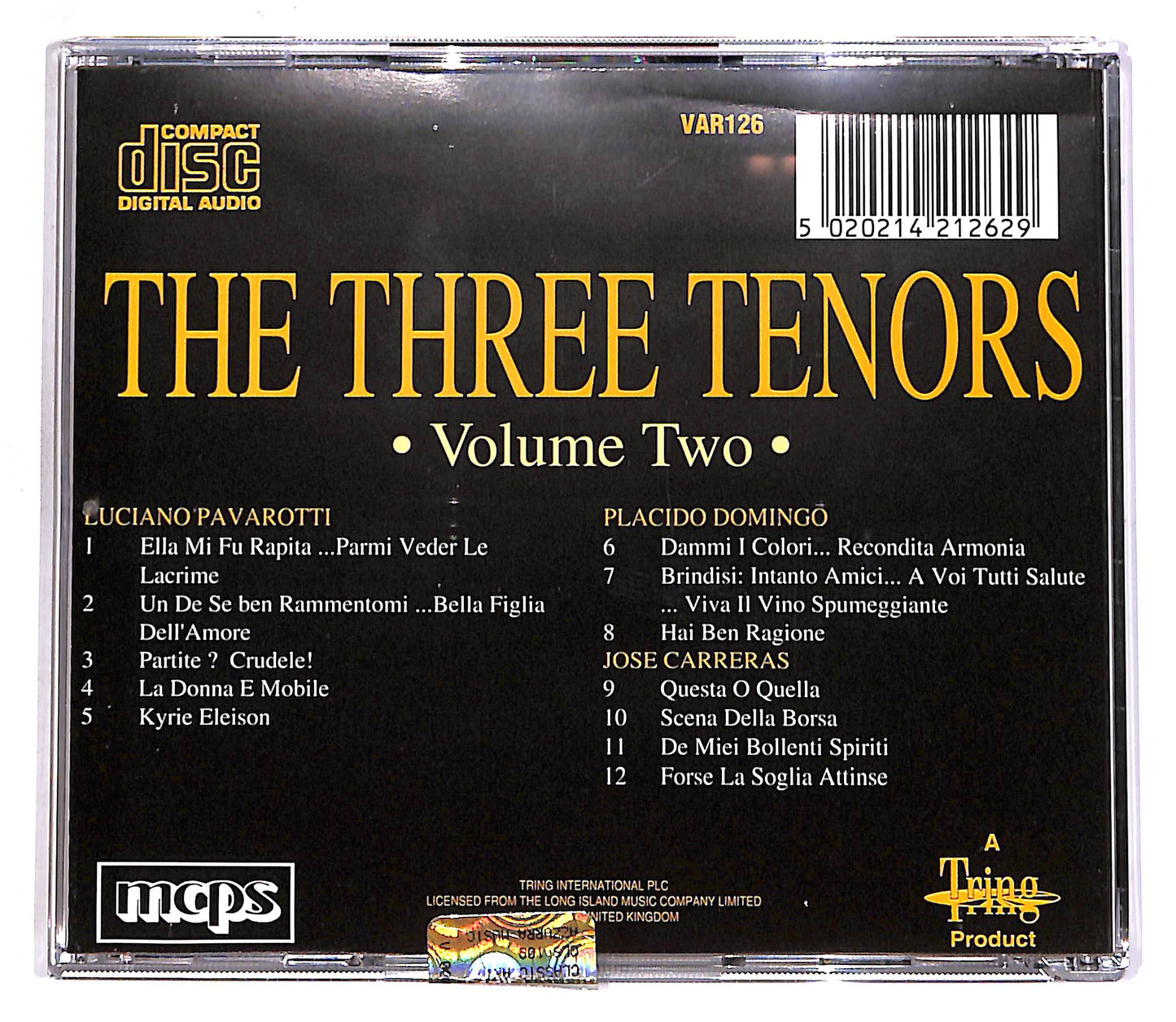 EBOND The Three Tenors - Volume Two CD CD062659