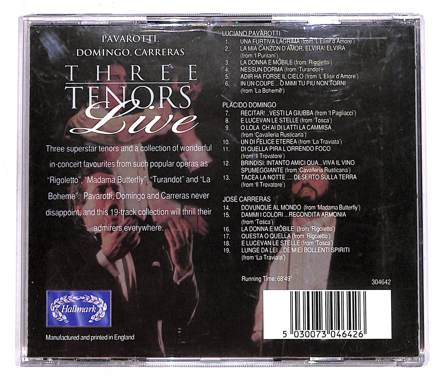 EBOND Pavarotti, Domingo, Carreras - Three Tenors Live CD CD062709