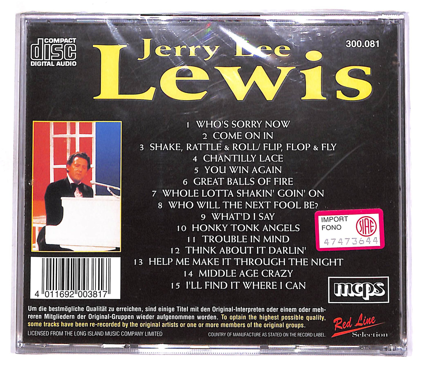 EBOND Jerry Lee Lewis - Live In Concert CD CD062715