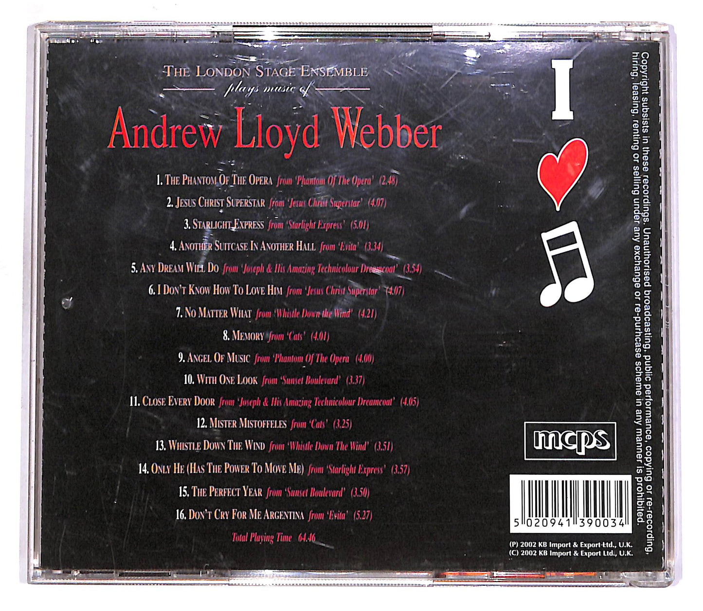 EBOND The London Stage Ensemble - Andrew Lloyd Webber CD CD062721