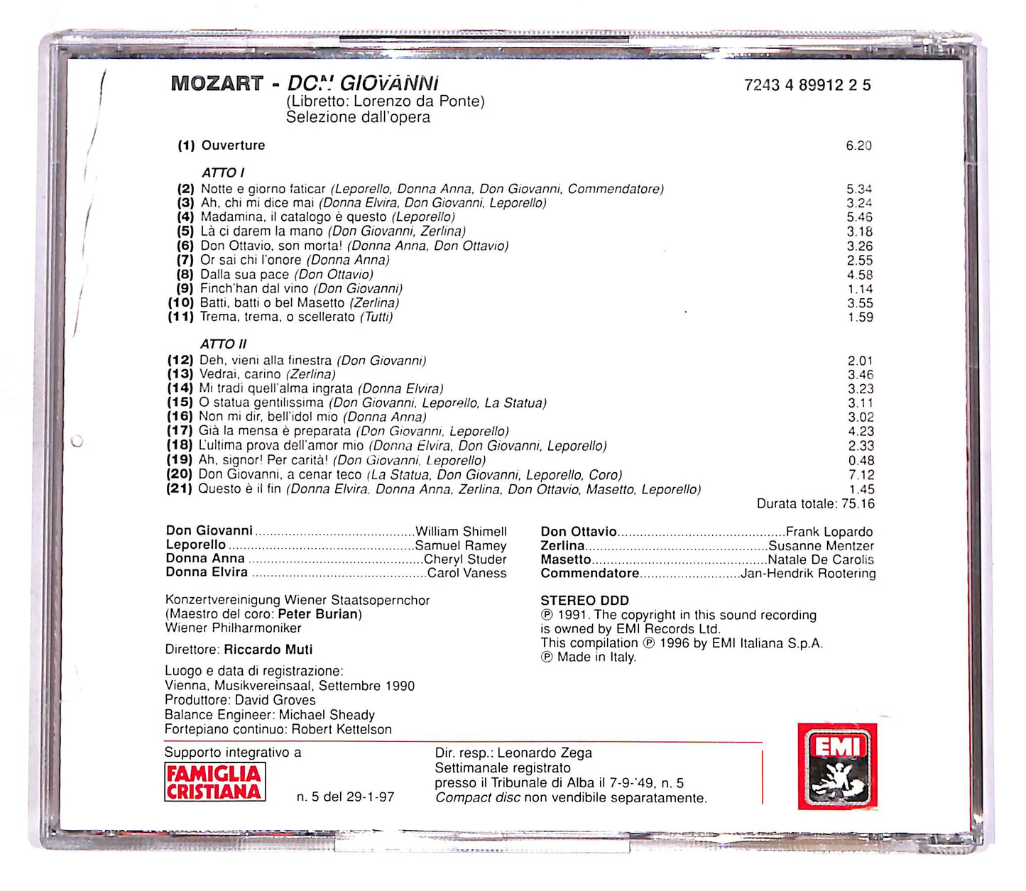 EBOND Mozart - Don Giovanni - Le Pagine Piu Belle - Muti EDITORIALE CD CD062732