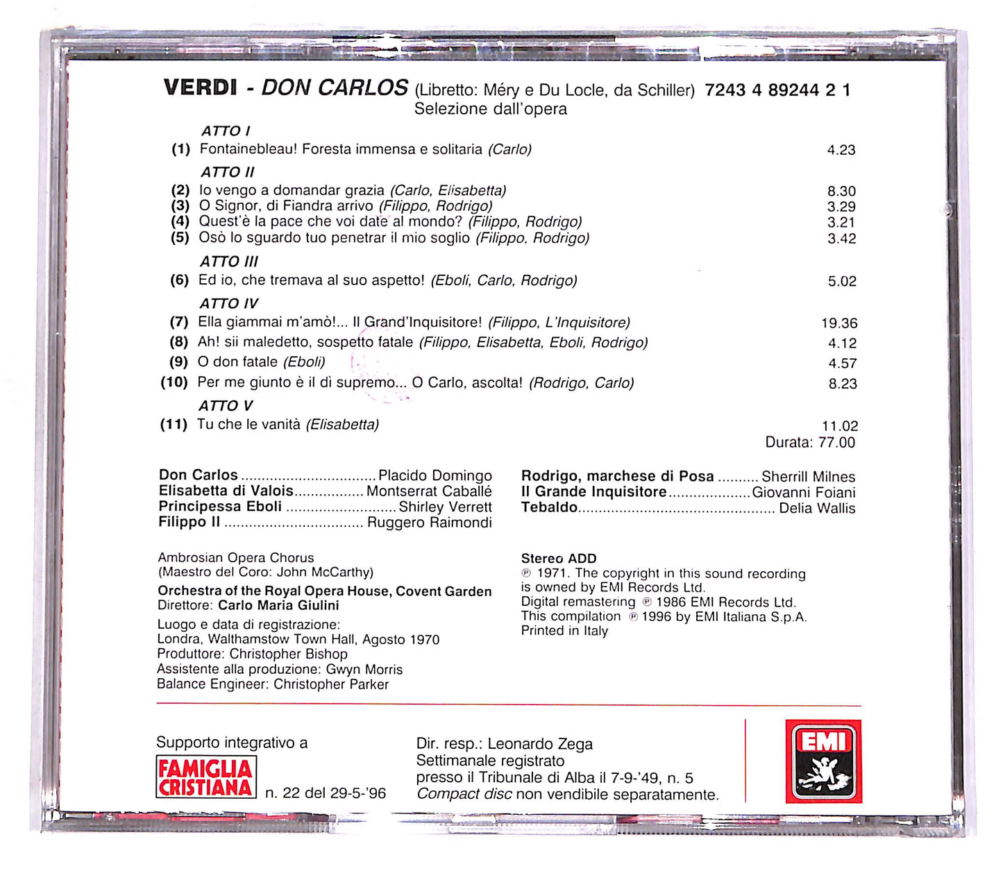 EBOND Verdi - Don Carlos - Le Pagine Piu Belle EDITORIALE CD CD062733