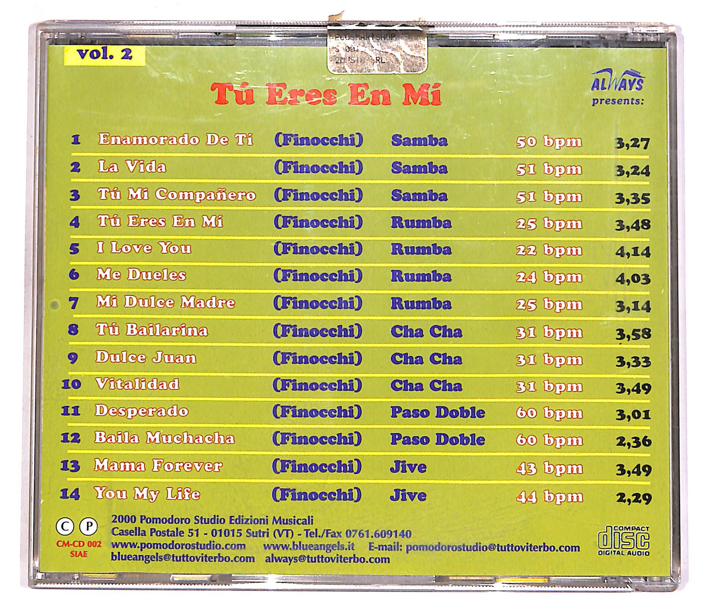 EBOND Blue Angels - Tu Eres En Mi - Vol.2 EDITORIALE CD CD062807