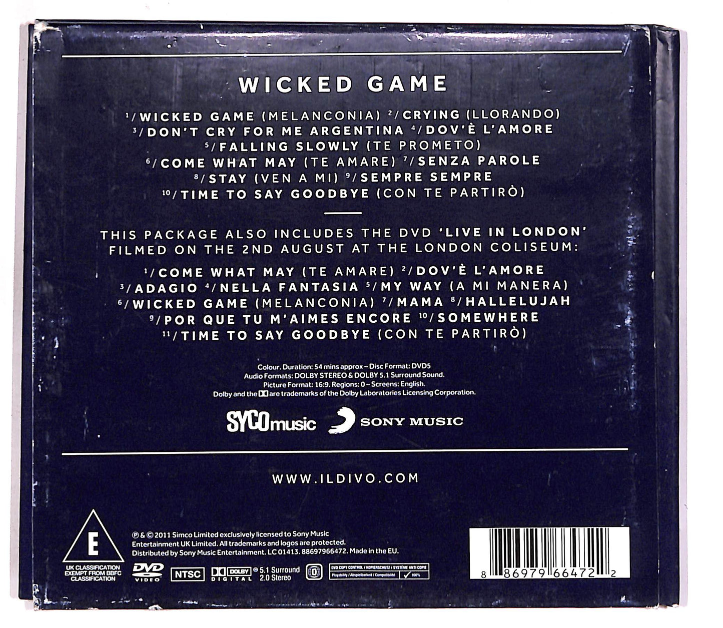 EBOND Il Divo - Wicked Game (2 dischi -+ DVD) CD CD062822