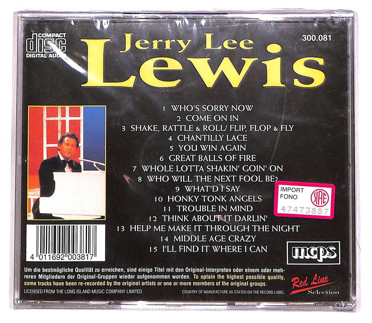 EBOND Jerry Lee Lewis - Live In Concert CD CD062826