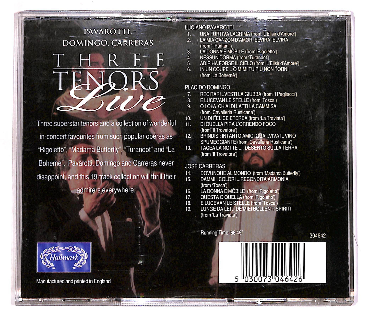 EBOND Pavarotti, Domingo, Carreras - Three Tenors Live CD CD062828