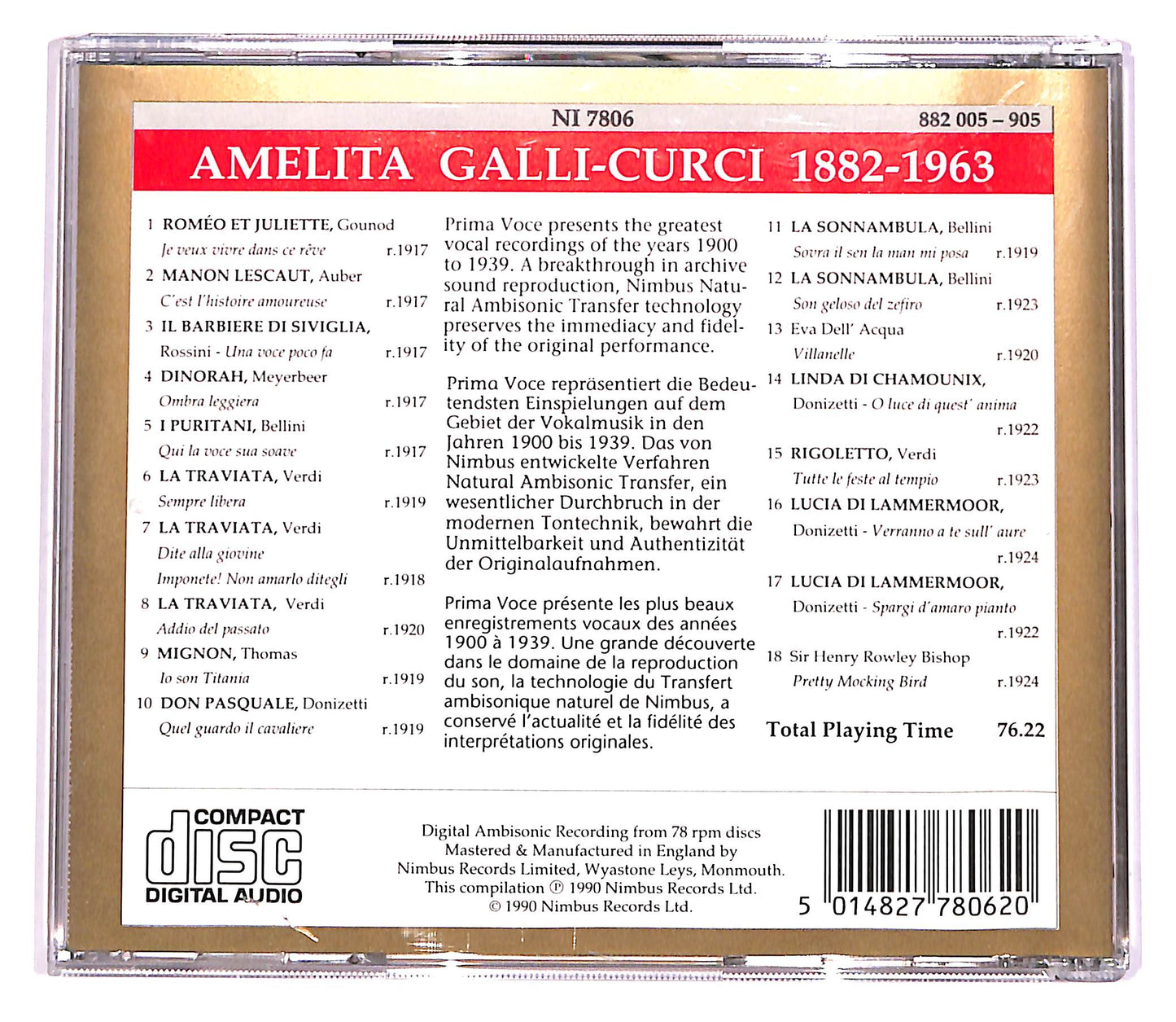 EBOND Galli-Curci - Galli-Curci CD CD062831