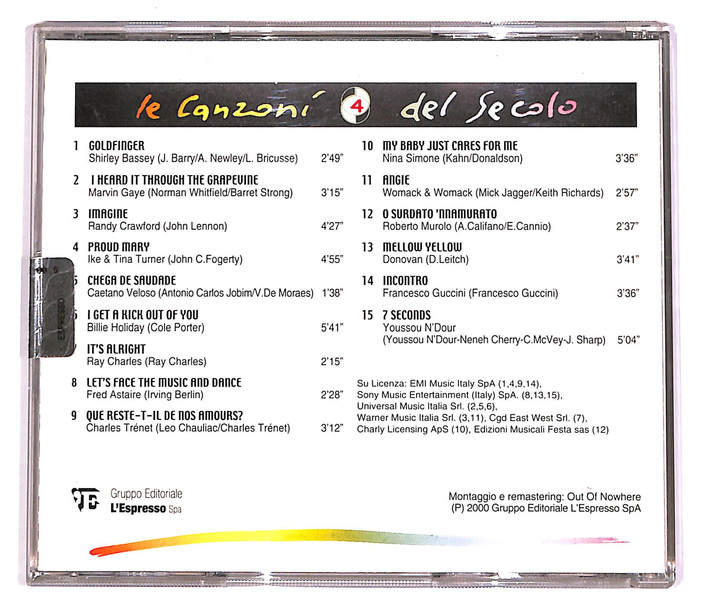 EBOND Various - Le Canzoni Del Secolo - 4 EDITORIALE CD CD062930