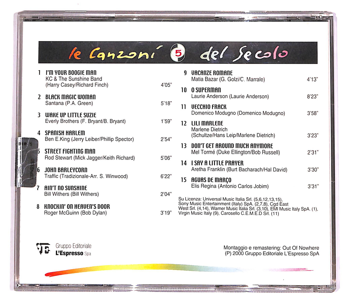 EBOND Various - Le Canzoni Del Secolo - 5 EDITORIALE CD CD062931