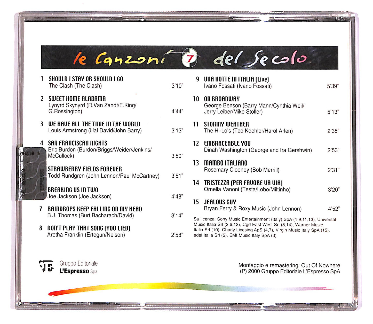 EBOND Various - Le Canzoni del Secolo - 7 EDITORIALE CD CD062933