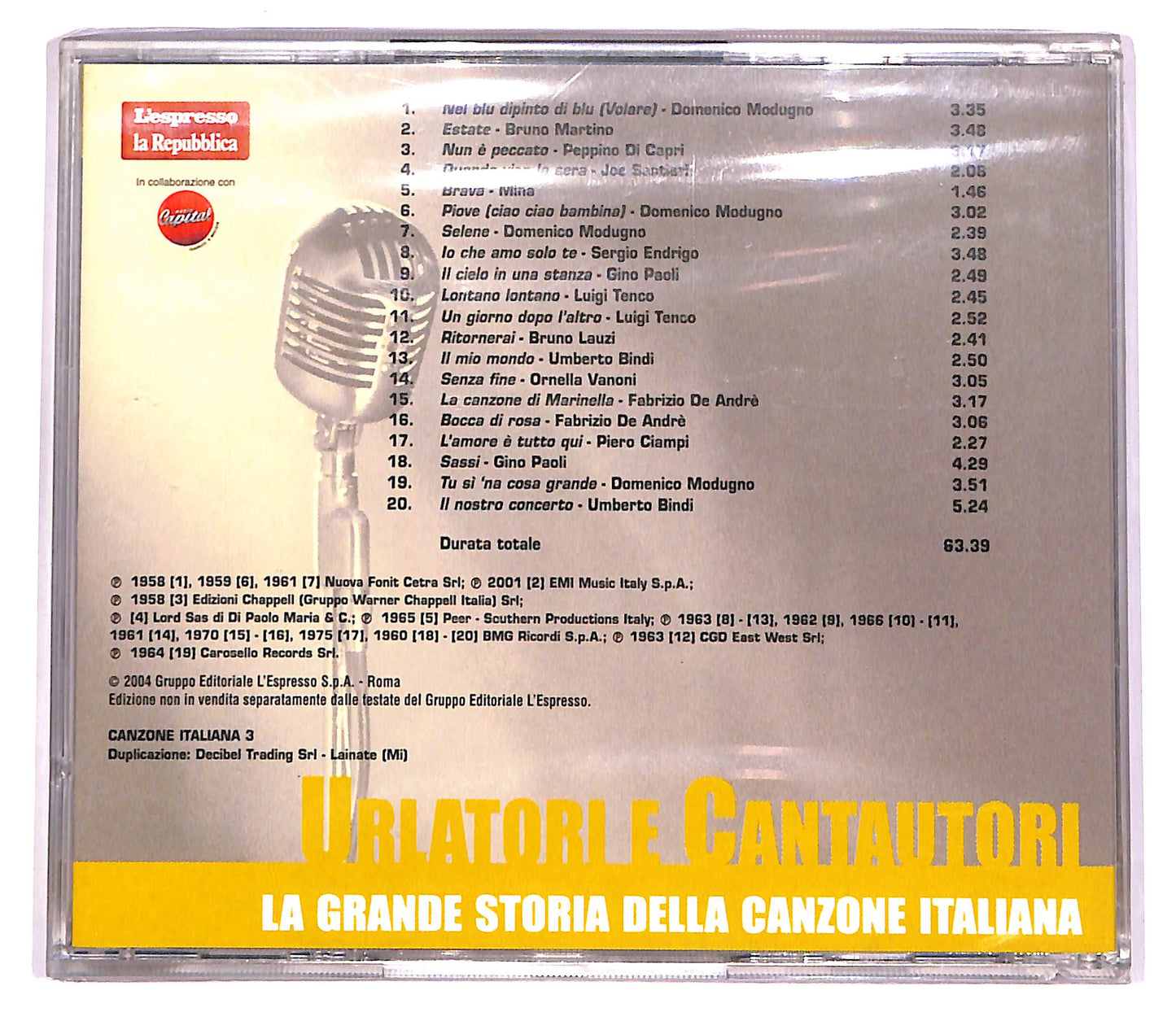 EBOND Various - Vol.3 - Urlatori E Cantautori EDITORIALE CD CD062948