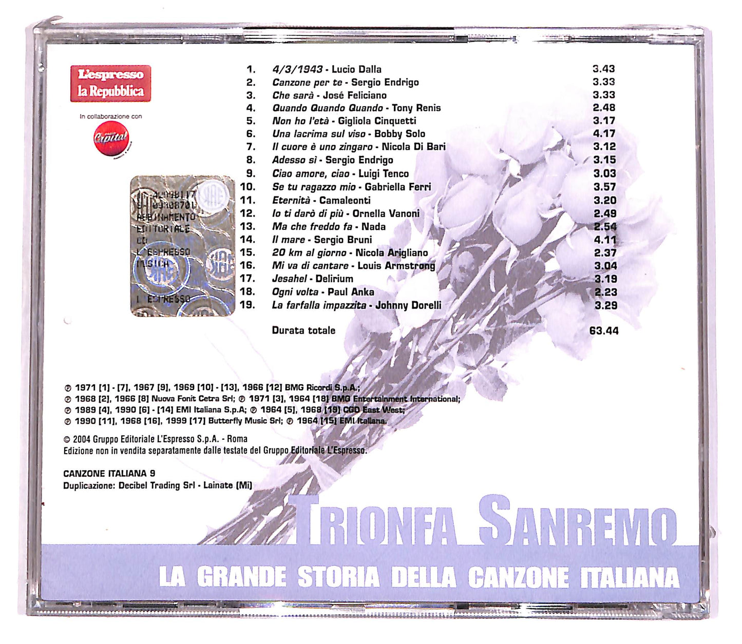 EBOND Various - Vol.9 - Trionfa Sanremo EDITORIALE CD CD062950