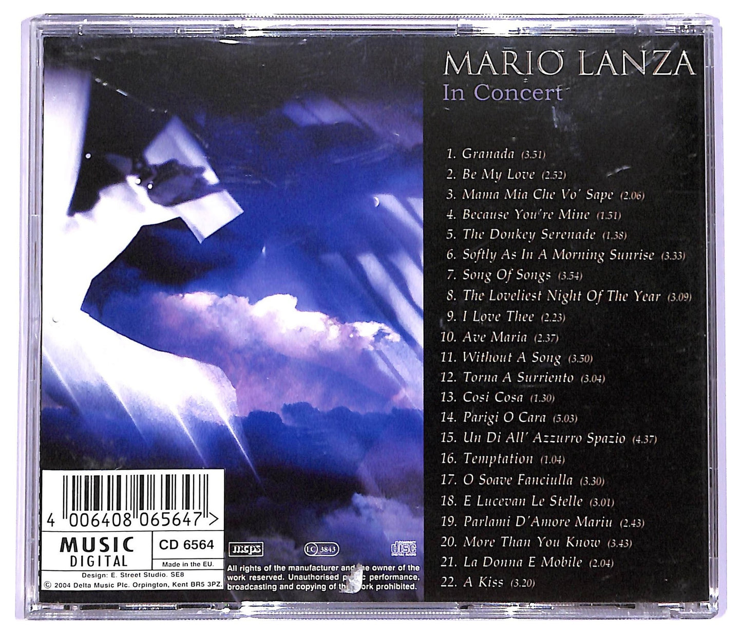 EBOND Mario Lanza - In Concert ALBUM JEWEL CASE CD CD063317