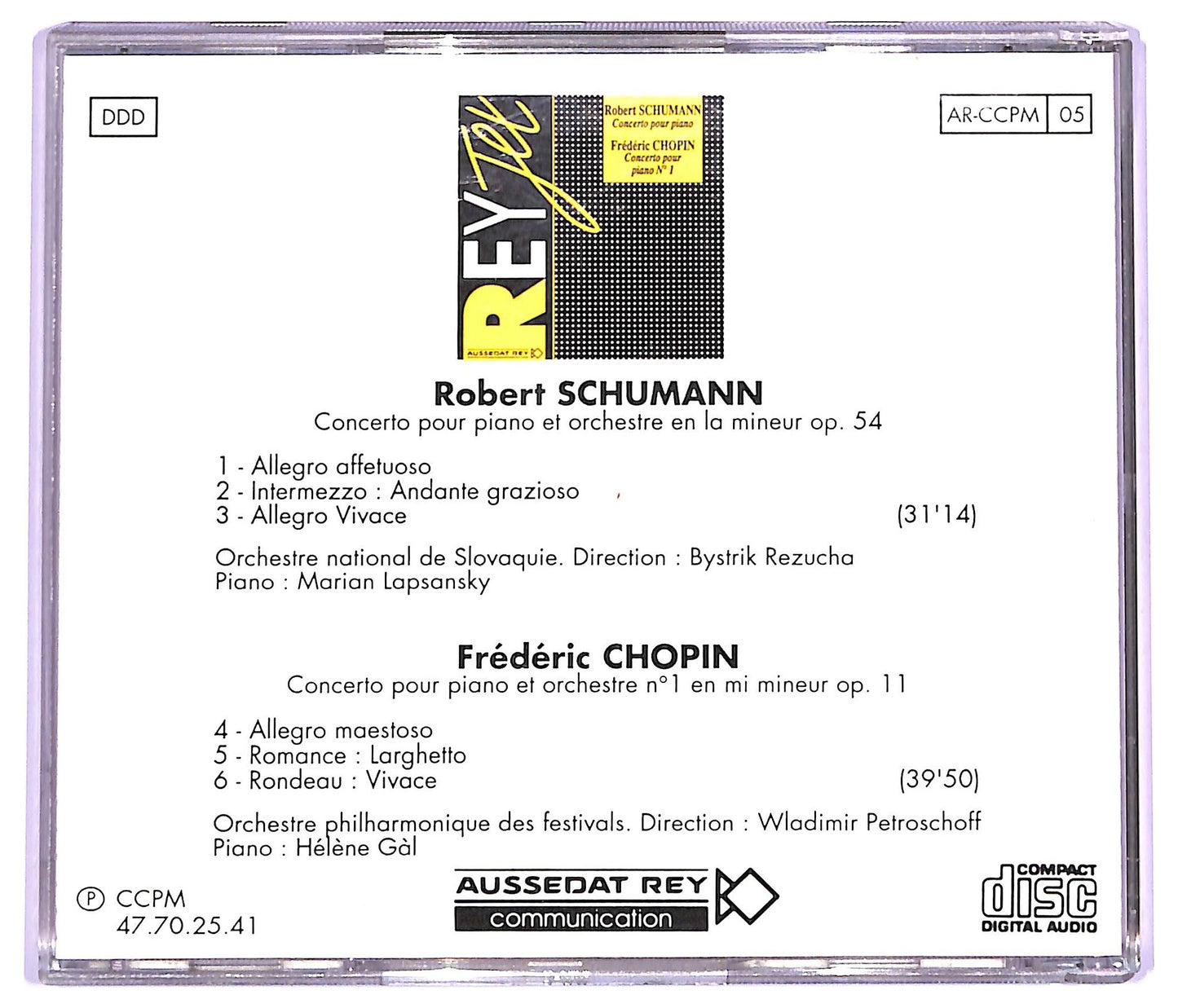 EBOND Schiumann Chopin - Concerto pour piano Concerto pour piano n.1 CD CD063355