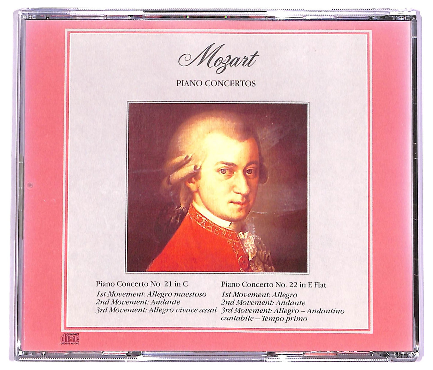 EBOND Mozart - Piano Concerto No.21 In C - Piano Concerto No.22 In E Flat COMPILATION EDITORIALE JEWEL CASE CD CD063359
