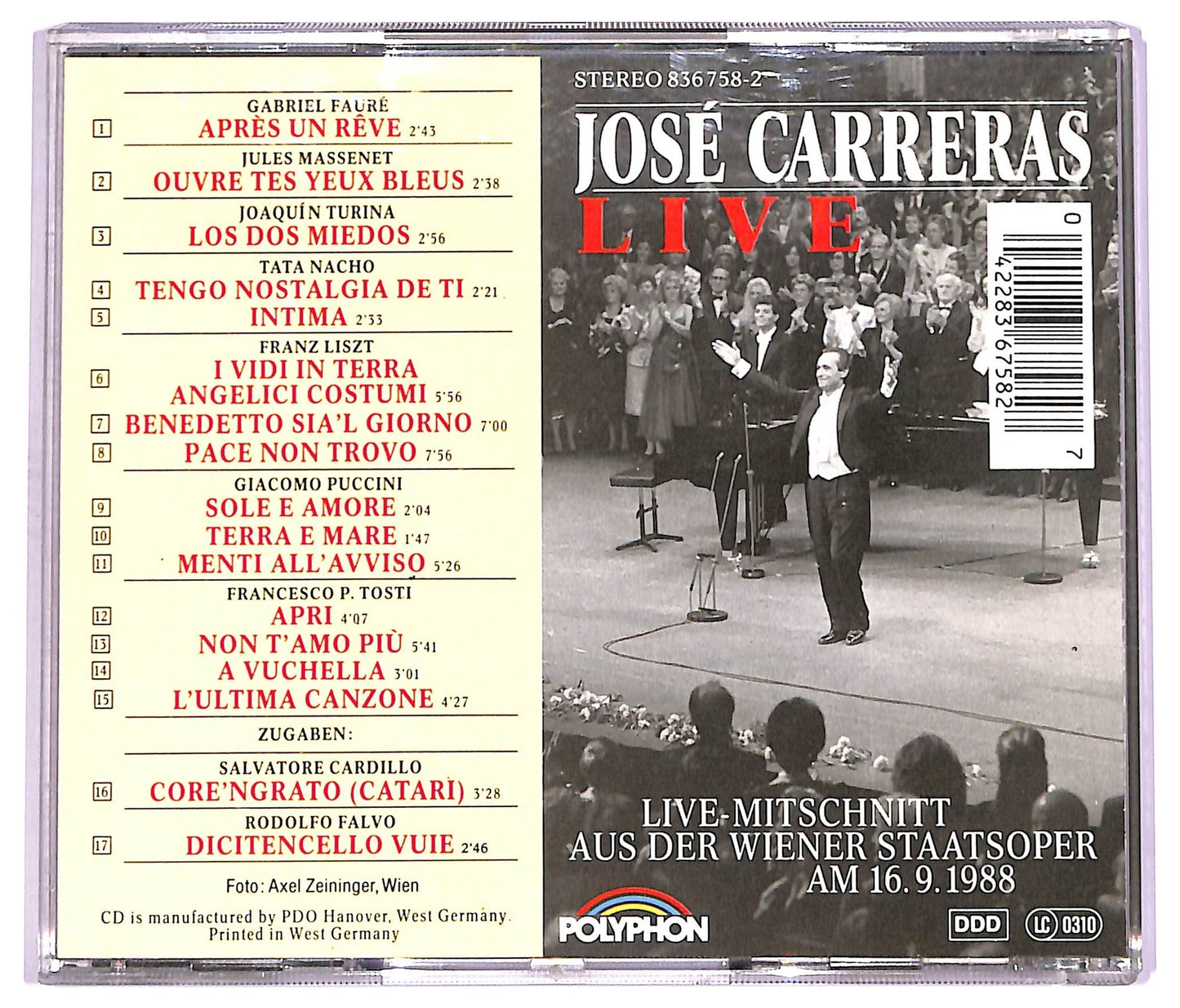 EBOND Jose Carreras - Live CD CD063505