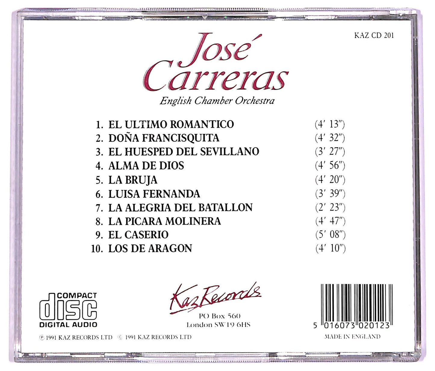 EBOND Jose Carreras - english chamber orchestra CD CD063511