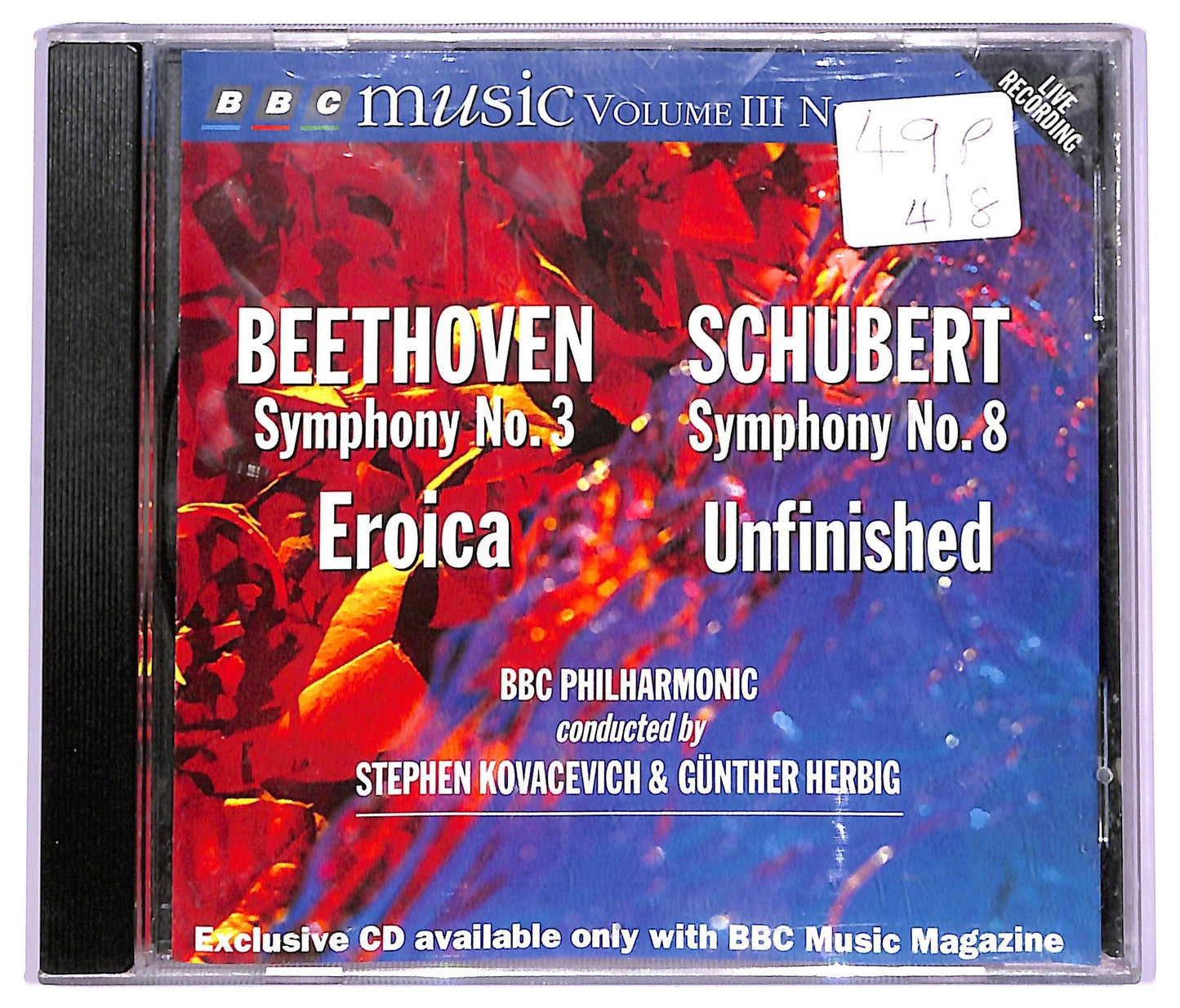 EBOND Beethoven Schubert - Symphony No.3 Eroica Symphony No.8 Unfinished CD CD063565