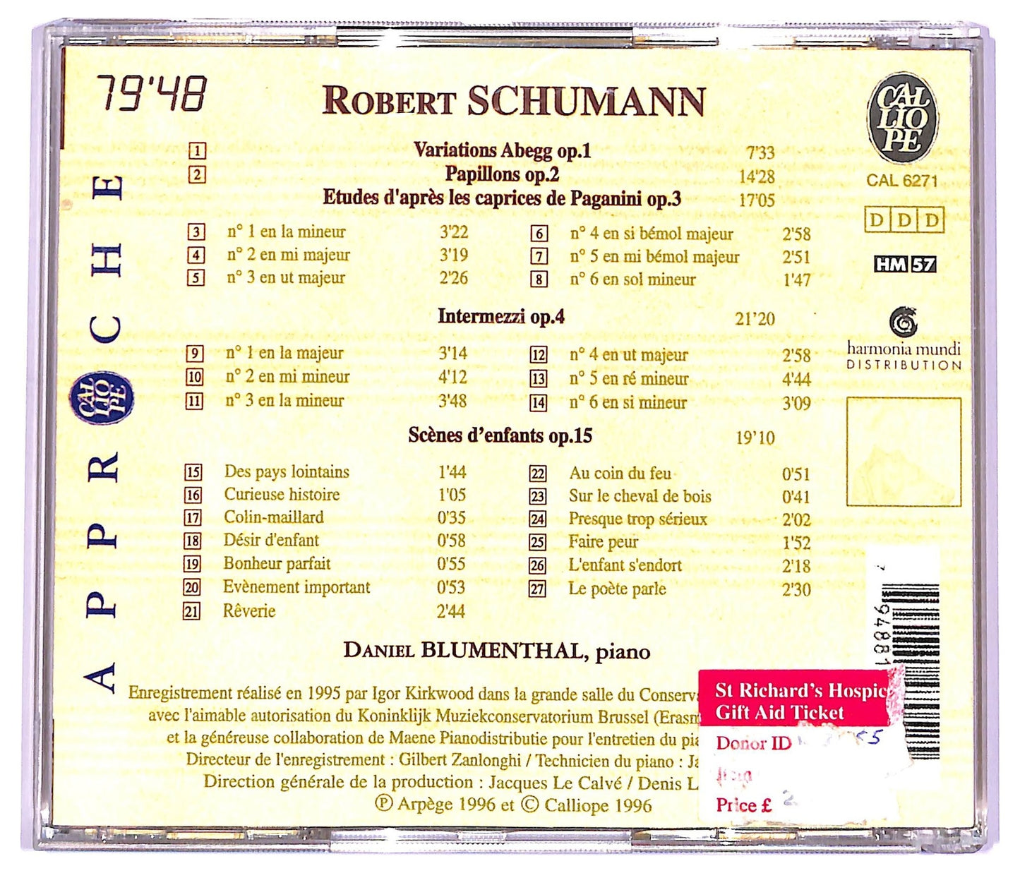 EBOND Robert Schumann - Variations Abegg papillons CD CD063606