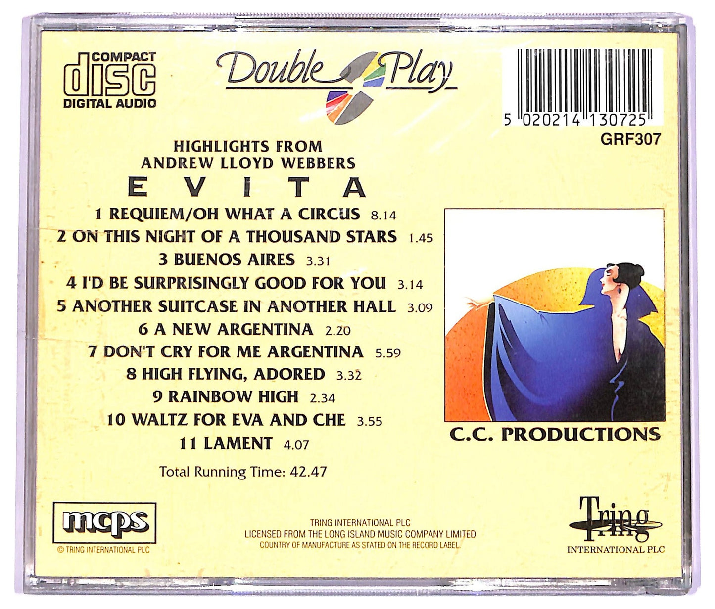 EBOND C.C. Productions - Highlights From Andrew Lloyd Webbers Evita CD CD063628