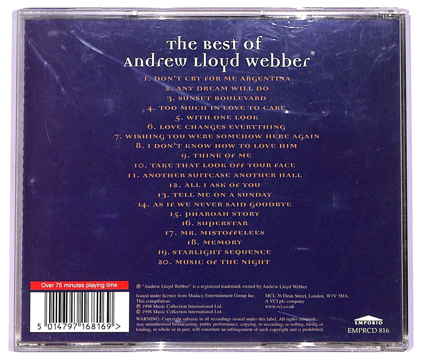 EBOND Andrew Lloyd Webber - The Best Of Andrew Lloyd Webber CD CD063639