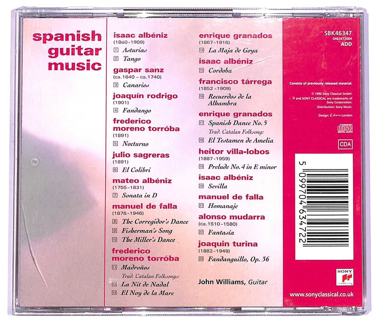 EBOND Johm Williams - Spanidj guidare emem- Jon Wikkams CD CD063656