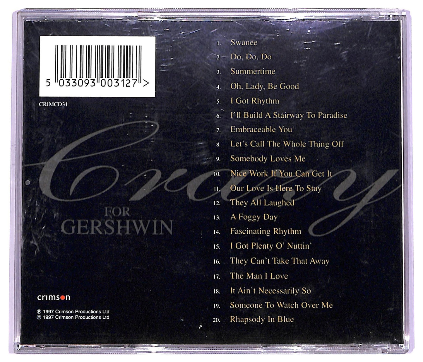EBOND George Gershwin - Crazy For Gershwin CD CD063660