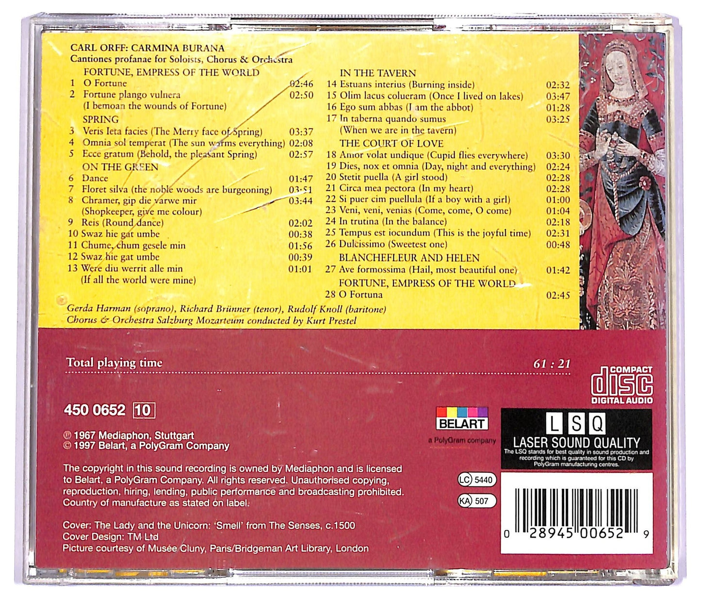 EBOND Orff - Carmina Burana CD CD063706